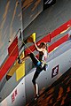 Jessica Pilz na final do Campeonato Mundial de Escalada de 2018 na modalidade escalada guiada