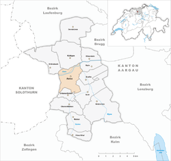 Aarau na mapě