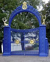 "Blå porten" kallas porten till Södra Djurgården