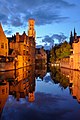 25. Brugge a Rozenhoedkaai felől nézve az esti szürkületben (Belgium) (javítás)/(csere)