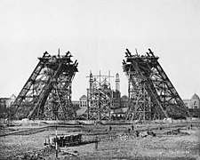 7 de diciembre de 1887, montaje sobre los postes de armazón.