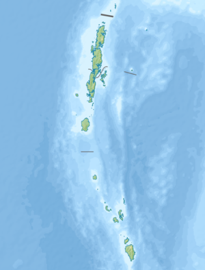 インド洋東部の位置（アンダマン・ニコバル諸島内）