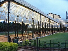 The Lal Bagh Glass House, famous for its flower shows, is now a heritage monument.