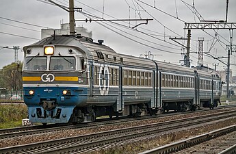 Дизель-поезд ДР1А-312 оператора GoRail. Постройка 1992 года (Латвия, РВЗ)