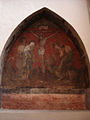 Gotyckie malowidło ścienne ze sceną Ukrzyżowania