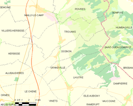 Mapa obce Dosnon