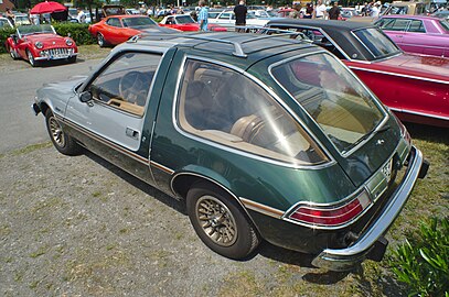 AMC Pacer (1975–80): nicknamed the Flying Fishbowl for its relatively large, curved glass areas