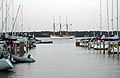 Östra Hamnen – De eastlike haven fan Mariehamn, mei it sylskip Linden yn de midden