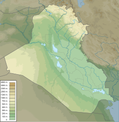 Kirkuk på kartan över Irak