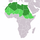 Zemljevid z označeno Severno Afriko