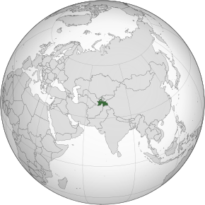 Poloha Tádžikistánu