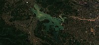 Ảnh vệ tinh khu vực hồ Núi Cốc
