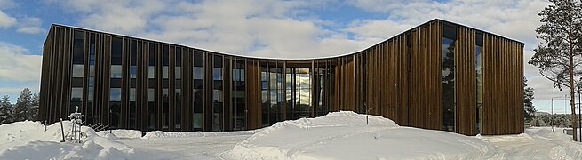 Le centre culturel Sámi (Sajos) et le parlement saami de Finlande à Inari.