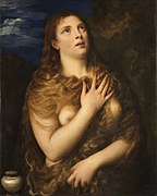 Magdalena penitente Óleo sobre lienzo, 85 x 68 cm, Palacio Pitti (Florencia).