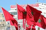 Marocká vlajka v Casablance