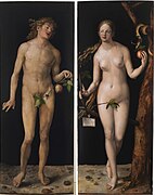 Adán y Eva, 1507, d'Alberto Durero.