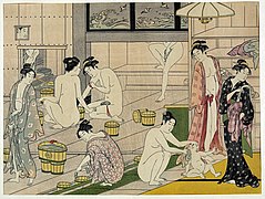 Baño de mujeres (c. 1780-1790), de Torii Kiyonaga