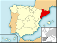 Lage von Katalonien innerhalb Spaniens