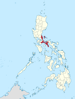 Locatie van Quezon in de Filipijnen