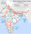 India vasúti térképe