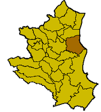 Locatie van Strongoli in Crotone (KR)
