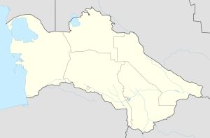 トルクメニスタン国内での空港位置