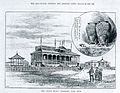 1888年の根岸（横浜）競馬場メインスタンドと御下賜賞品のブロンズ花瓶