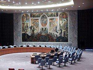 De vergaderzaal van de Veiligheidsraad