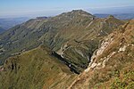 Bergstoppar av vulkaniskt ursprung i regionen Auvergne.