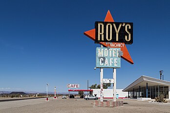 "Roy's Café & Motel", na Rota 66, Califórnia. (definição 3 000 × 2 000)