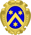 Armoiries de la famille Bonaparte de Florence : d'azur au chevron d'or accompagné de trois étoiles à 6 raies de même, posées 2 et 1.