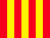 Bandera groga amb franges vermelles