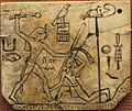 Darstellung des Pharao Den, 1. Dynastie, Grabbeigabe, etwa 3000 v. Chr.