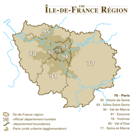 Auvers-sur-Oise trên bản đồ Île-de-France (region)