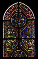 30. Kora gótikus (1220 körüli) festett üvegablak Varennes-Jarcy (Île-de-France) ódon templomában. A pásztoroknak szóló bejelentés látható rajta, a Zsinagóga pusztulása, valamint vonós hangszereken játszó angyalok. Ma a párizsi Középkori Művészet Nemzeti Múzeumában tekinthető meg. (javítás)/(csere)