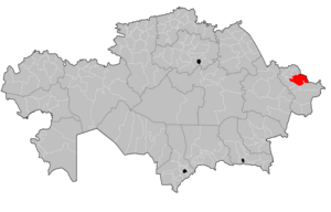موقعیت شهرستان آلتای در نقشه