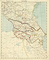 Mappa tal-Kawkasu tal-1918 magħmula mill-Armata Brittanika. It-taqsimiet enfasizzati juru l-istati suċċessuri tat-TDFR, li sostnew bejn wieħed u ieħor l-istess territorju.