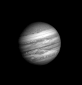 Time lapse photography of planet Jupiter.