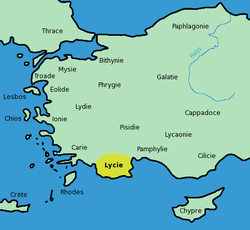 Položaj Likije prema znanju revnih Grka