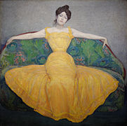 Dame in Gelb von Max Kurzweil