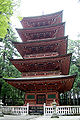 La Pagoda dai cinque piani è uno dei monumenti di importanza nazionale custoditi nel Taiseki-ji. Interamente costruita in legno, si trova immersa nella foresta sul lato nord-orientale del Taiseki-ji.