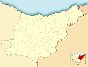 Arrasate/Mondragónの位置（ギプスコア県内）