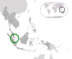 Location of ਸਿੰਗਾਪੁਰ (green) in ASEAN (dark grey)  –  [Legend]