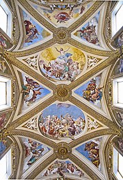 Lanfranco, Storie sull'Ascensione di Cristo, 1636-39 (volta della navata della certosa di San Martino)