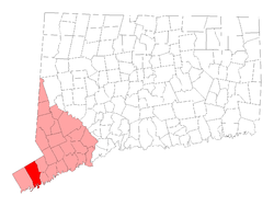 Location in فیئرفیلڈ کاؤنٹی، کنیکٹیکٹ