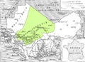 Mappa tas-Sudan Franċiż fl-Afrika tal-Punent Franċiża fl-1936.