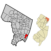 バーゲン郡内の位置の位置図