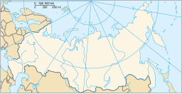 Kursk på kartan över Ryssland.