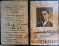 フランスで発行されたアンリ・ギヨメの免許証（1921年ごろ）