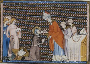 루이 9세의 성찬식, 생 루이의 삶과 기적, 기욤 드 생파튀스, 14세기.